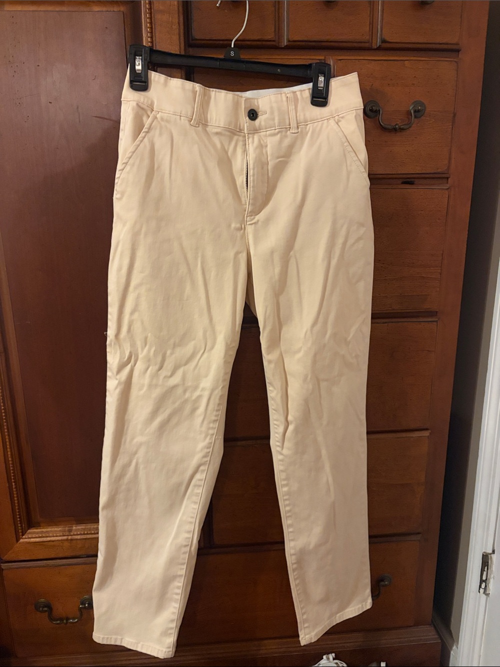 Women’s  Cream Chino Pants - Classic Straight Fit